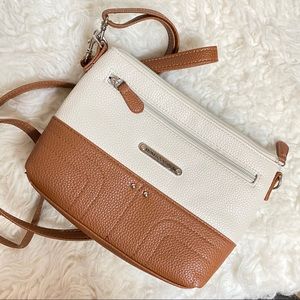 Stone Mountain Adjustable Crossbody Cream and Tan